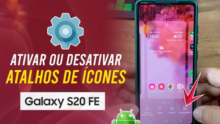 Samsung S20 FE – Como ativar ou desativar atalho de novos ícones na tela inicial