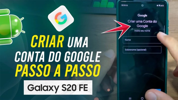 Como criar uma conta Google no Samsung S20 FE – Passo a passo