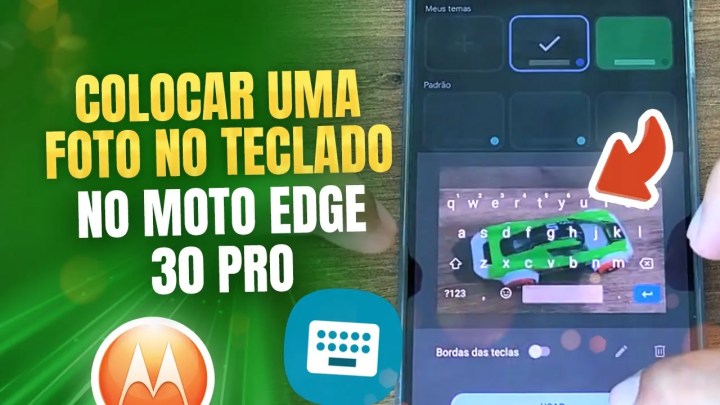 Como colocar uma foto no teclado do Moto Edge 30 Pro