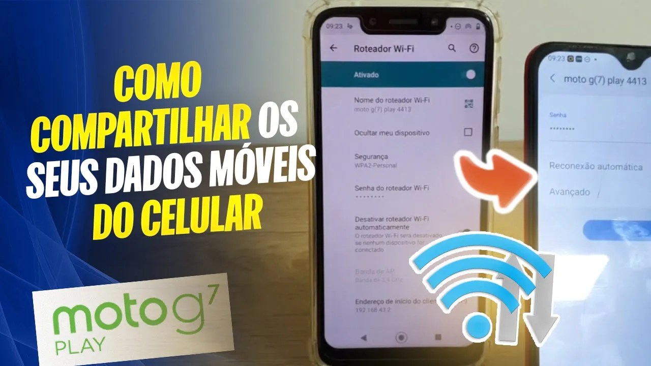 Como compartilhar os seus dados móveis do celular no Moto G7 Play ...
