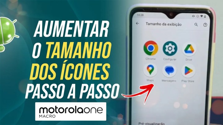 Como aumentar o tamanho dos ícones no seu Moto one macro – passo a passo
