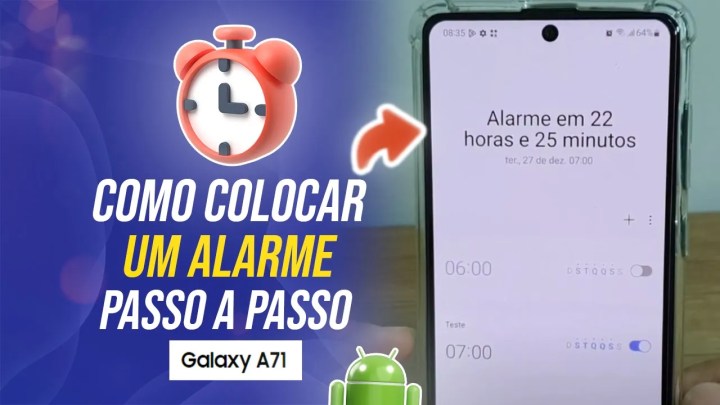 Como colocar um alarme no seu Samsung A71 – Passo a passo
