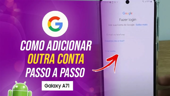 Como adicionar outra conta no Samsung A71 – Passo a passo