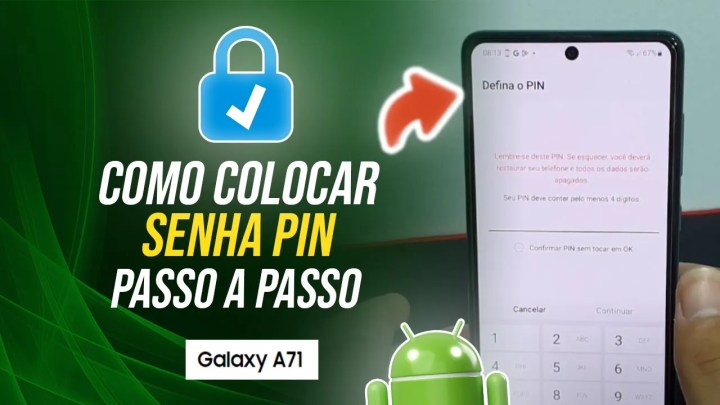 Como colocar senha PIN no Samsung A71 – Passo a passo