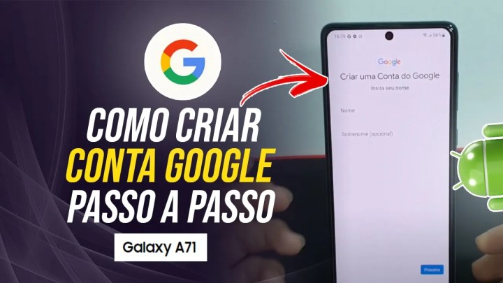 Como criar conta Google no Samsung A71 – Passo a passo