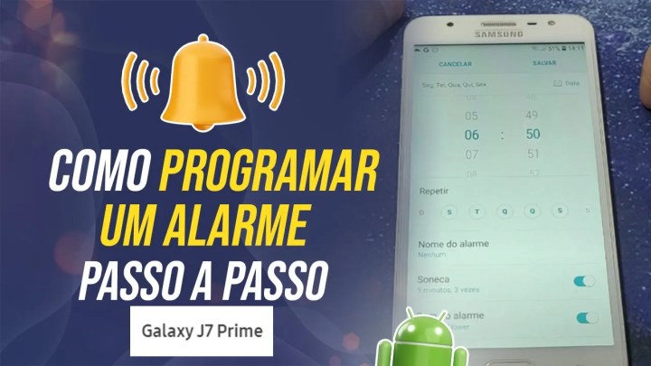 Samsung J7 Prime – Como programar um alarme