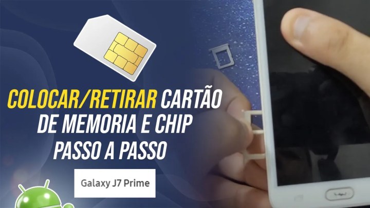 Samsung J7 Prime – Como colocar/retirar o seu cartão de memoria e o seu chip SIM