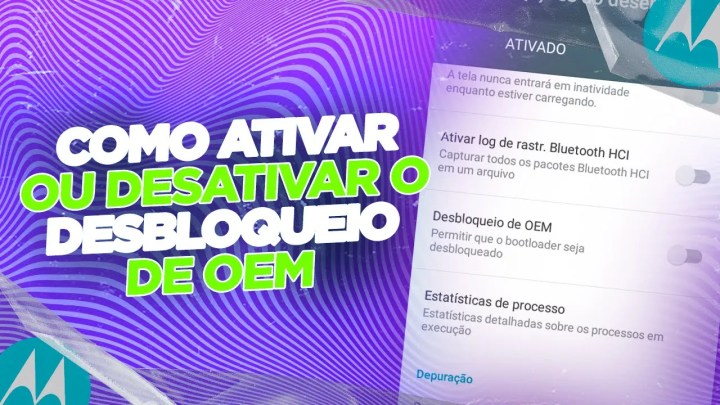 Como ativar ou desativar o desbloqueio de OEM no Moto G6 Play