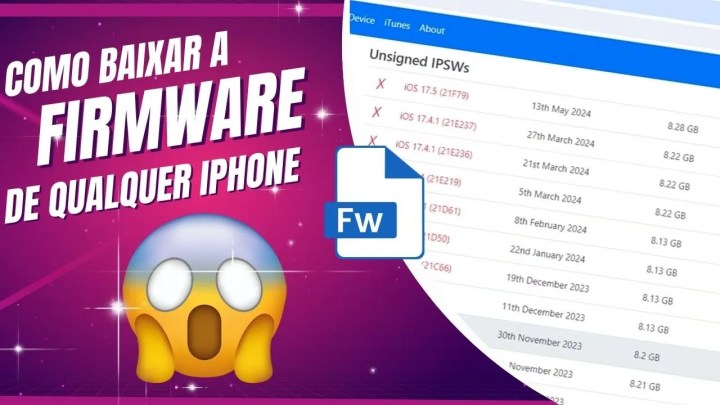Como Baixar a Firmware de Qualquer iPhone