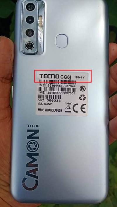 Tecno CG6J Camon 17 FRP Reset File MT6768 Without Box