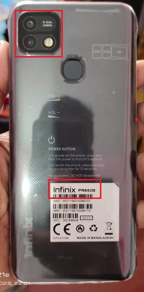 Infinix PR652B Smart 5 Pro FRP
