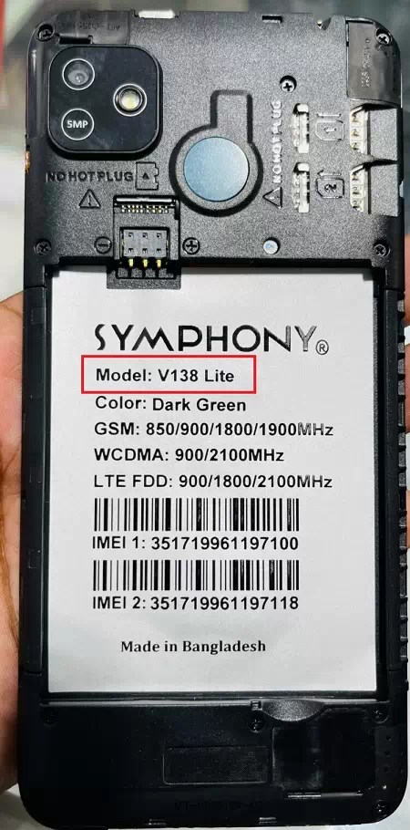 Symphony V138 Lite Flash File Spd PAC Firmware