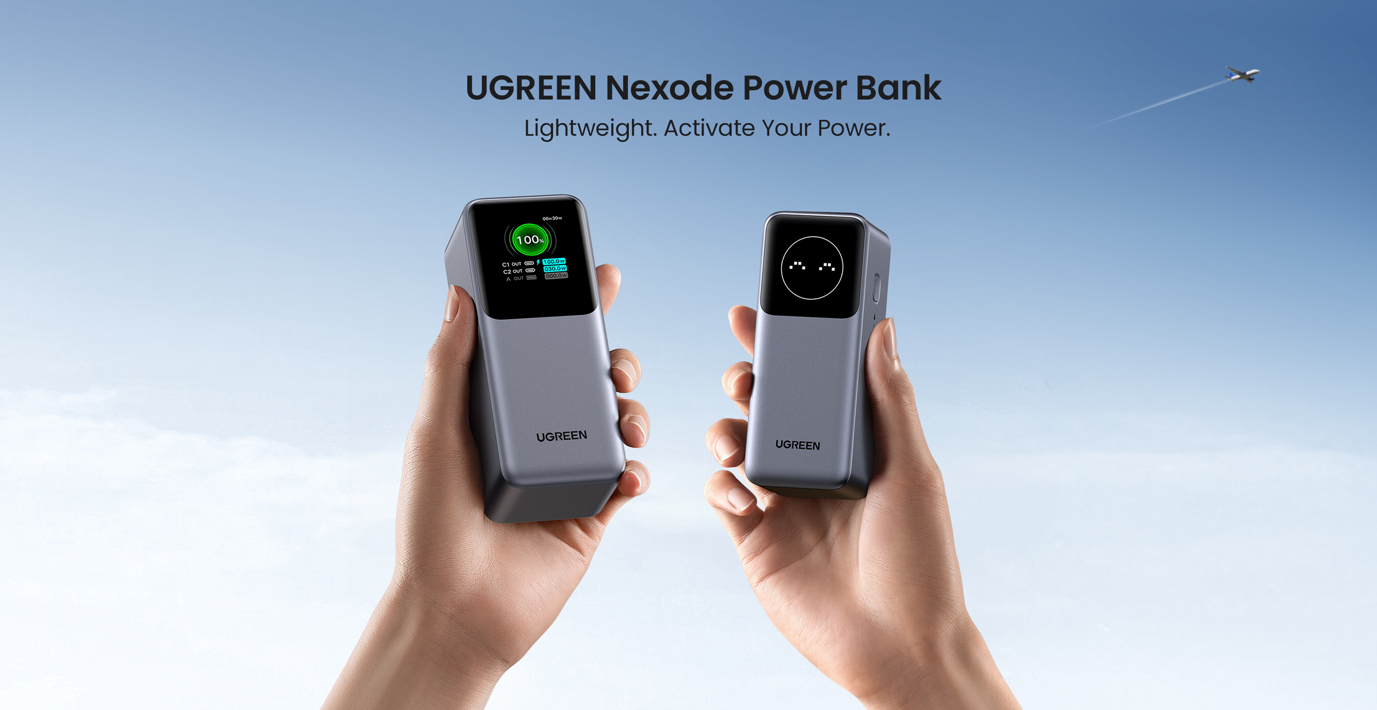 スマホアクセサリー ugreen nexodeFastChargingPowerBank 130W UGREEN Nexode Power Bank 12000mAh 100W with Smart Digital
