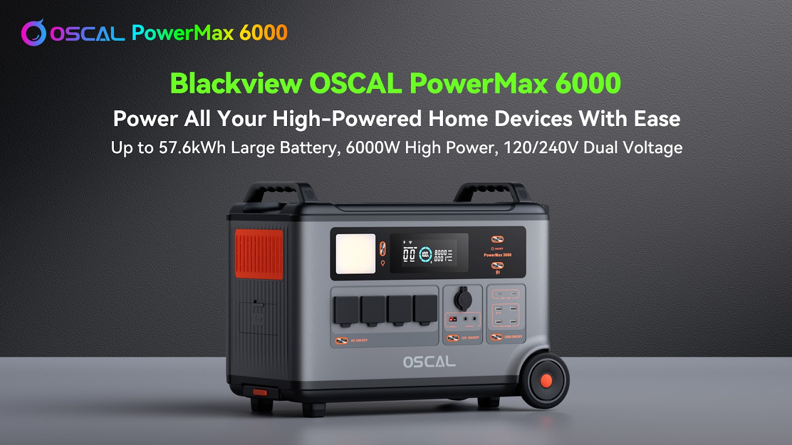OSCAL Launches PowerMax 6000: Scalable 6000W Home Power Station with Dual Voltage and Instant 24/7 UPS