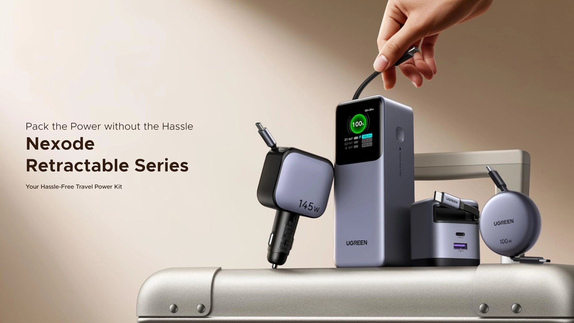 UGREEN Launches Nexode Retractable Series with Smart Cable Management