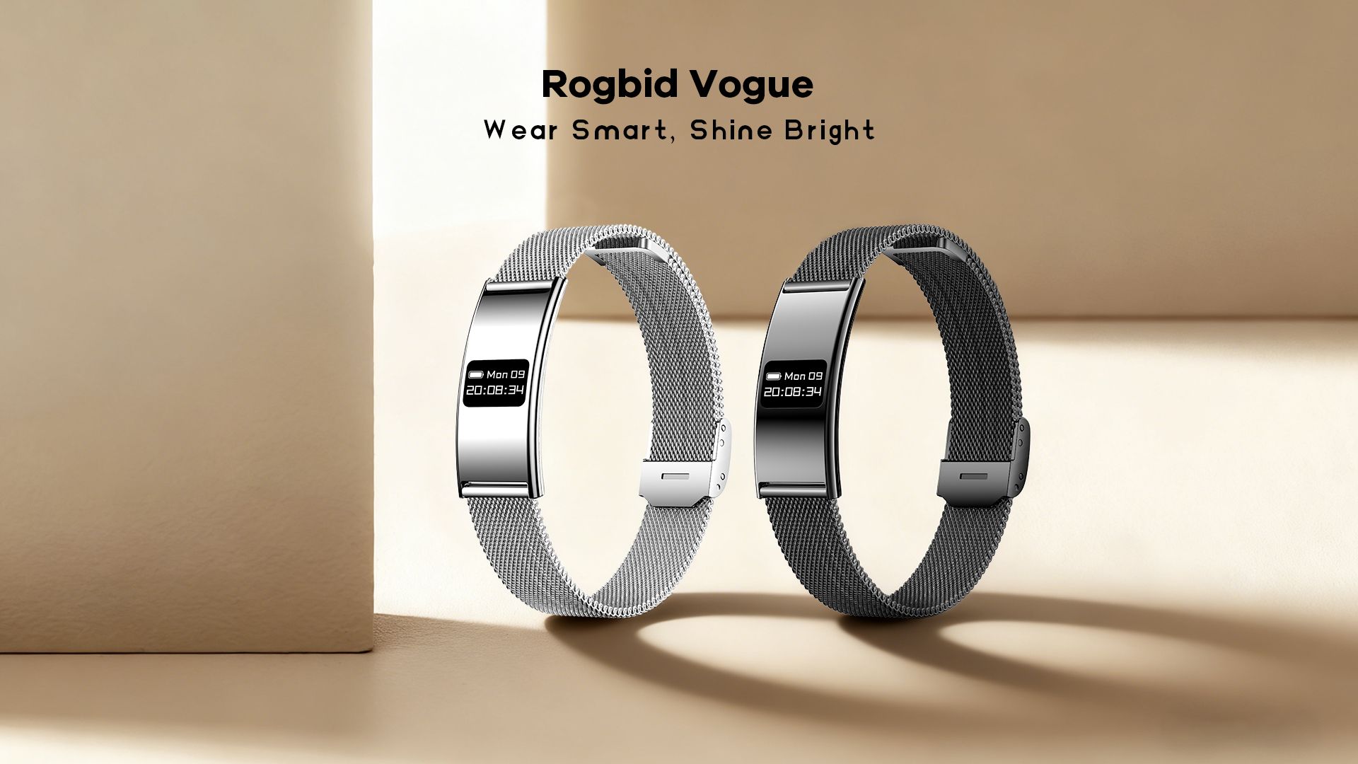 Rogbid Vogue Smart Bracelet Debuts with Stylish Design and Health Tracking