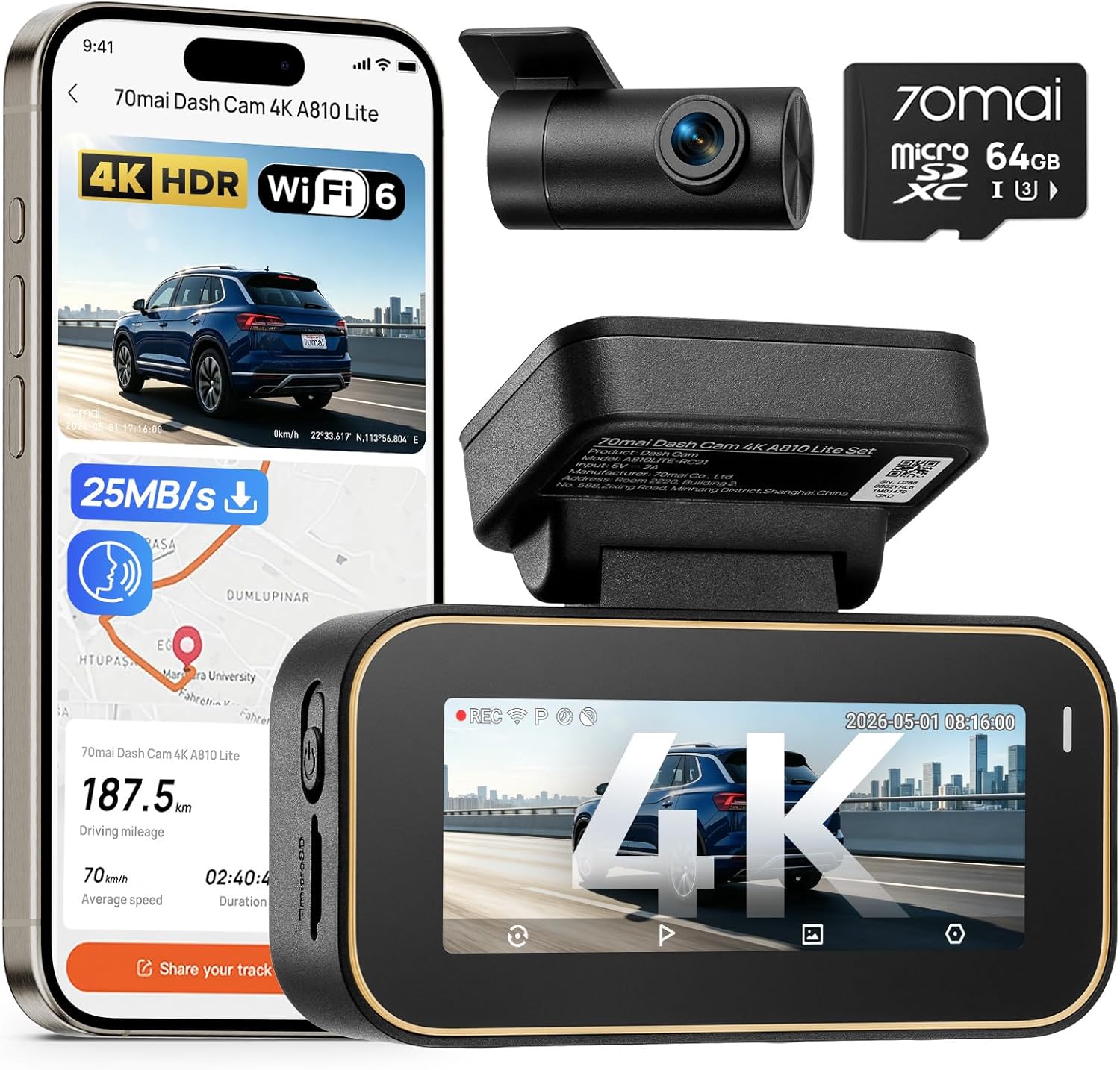 Upgrade Your Summer Drives with 70mai A810 Lite Dash Cam