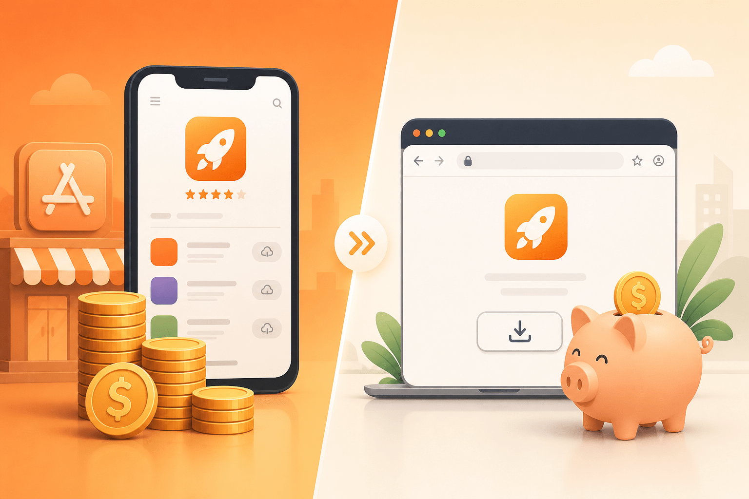 App store vs PWA cost comparison
