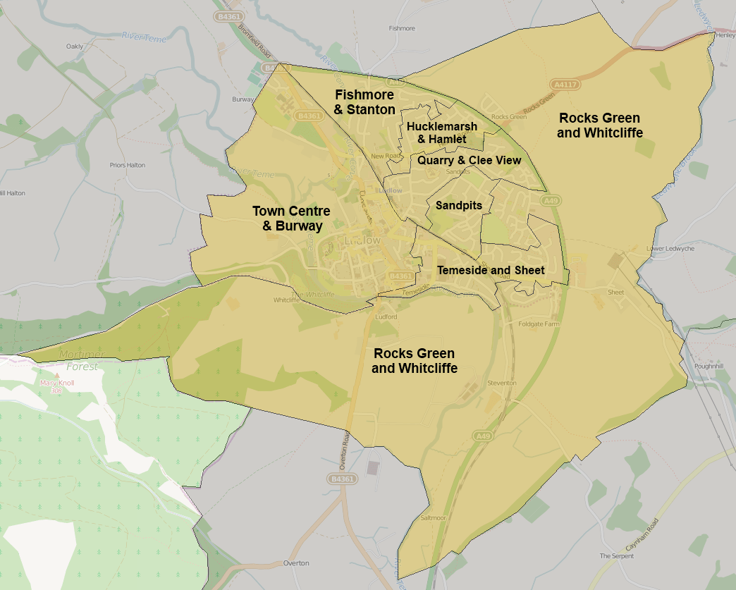 Map Of Ludlow And Surrounding Area Ludlow_LSOA_map Andy Boddington