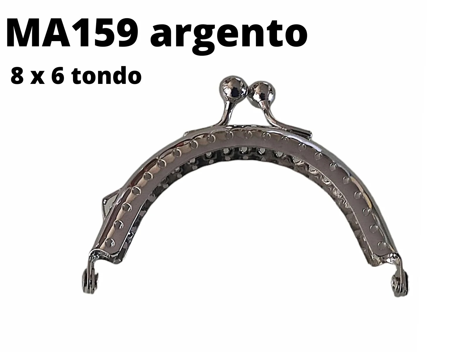 CLIC CLAC Borsellino Tondo 8 x 6 Argento