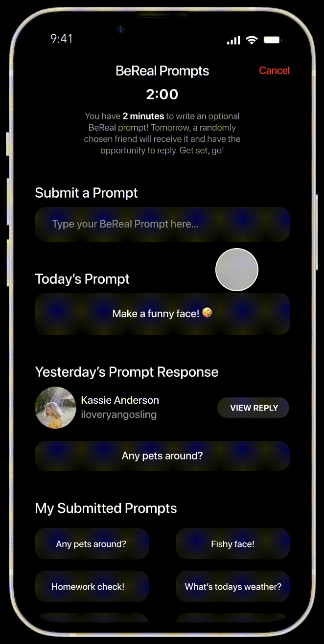 BeRealPromptSubmissionFlow