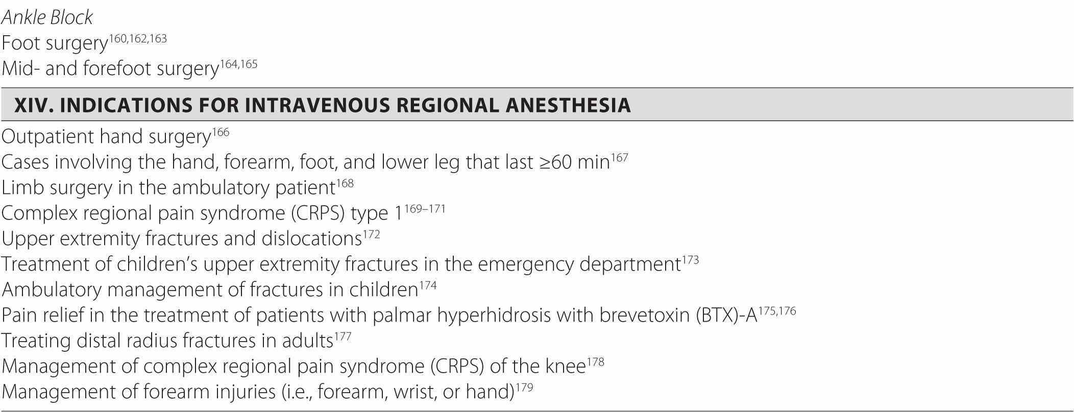 Indications for Peripheral Nerve Blocks | Anesthesia Key