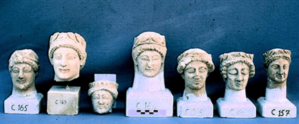 Heads, Nicosia, Cyprus Museum. Image courtesy of Pamela Gaber.