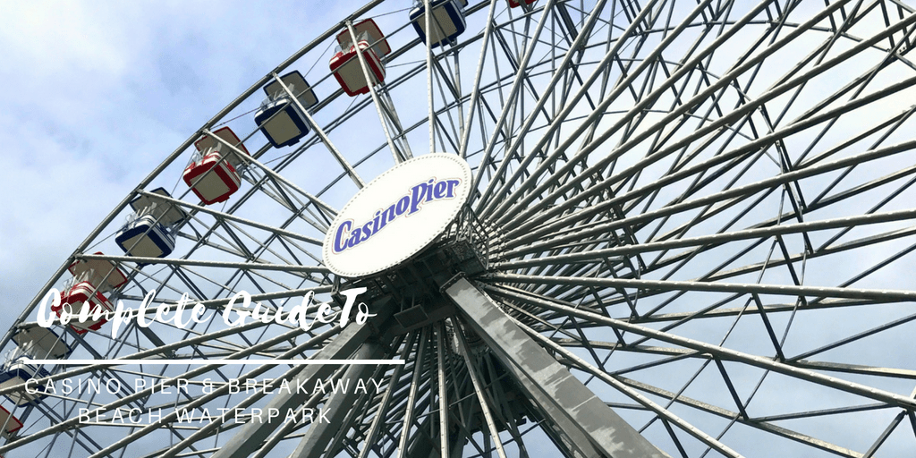 Close up of casino pier Ferris wheel