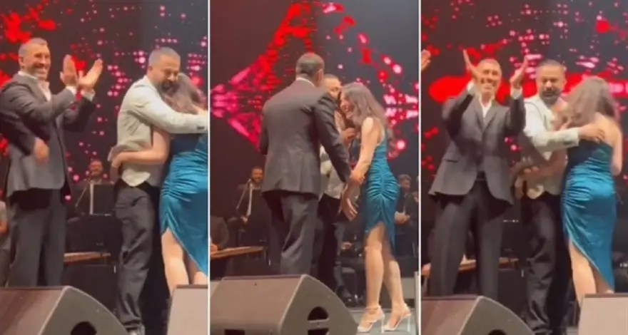 شاب يتعرض لموقف محرج خلال طلب يد حبيبته على مسرح كاظم الساهر (فيديو)