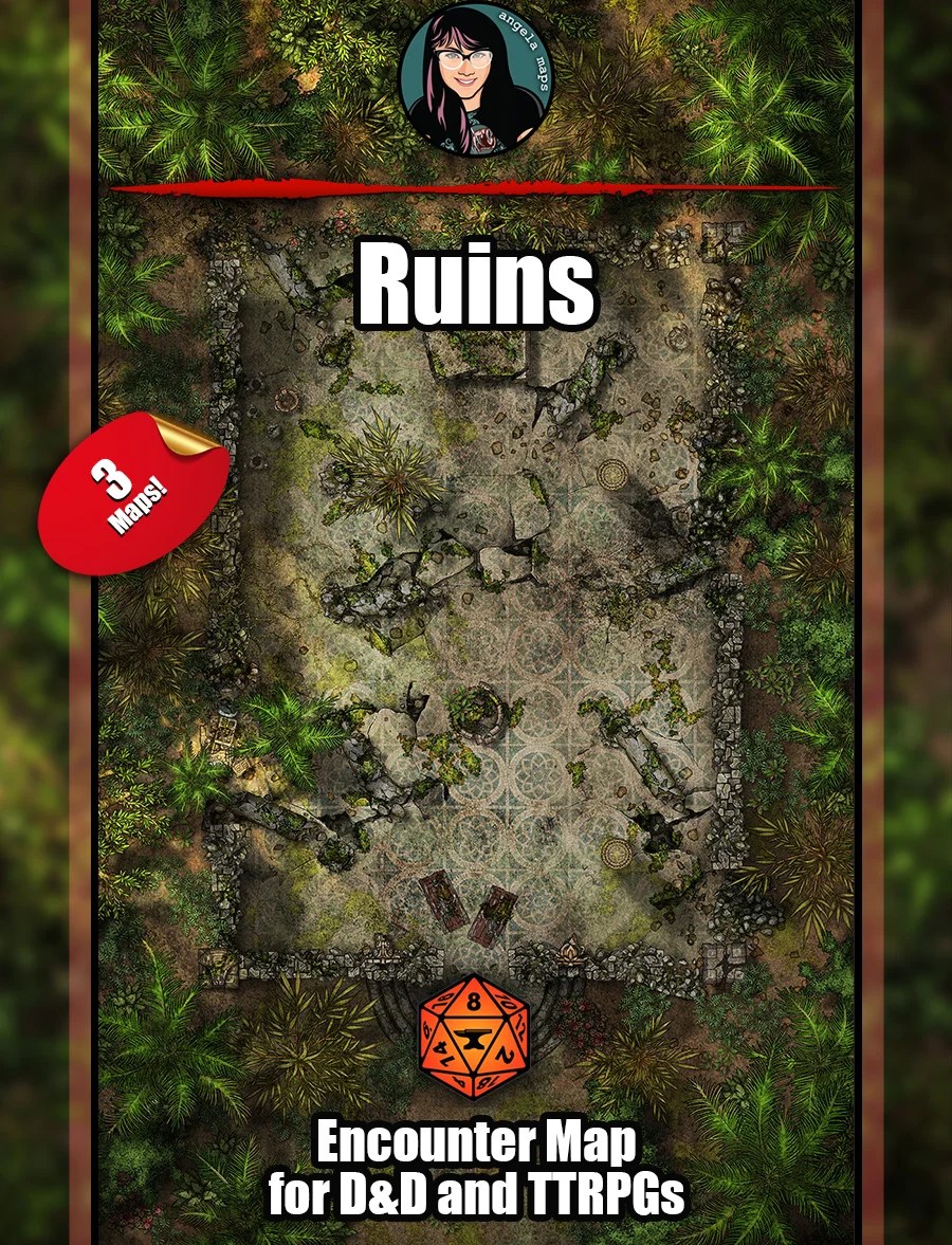 Ruins Angela Maps Free Battle For Ttrpgs Angelamaps FVTT.