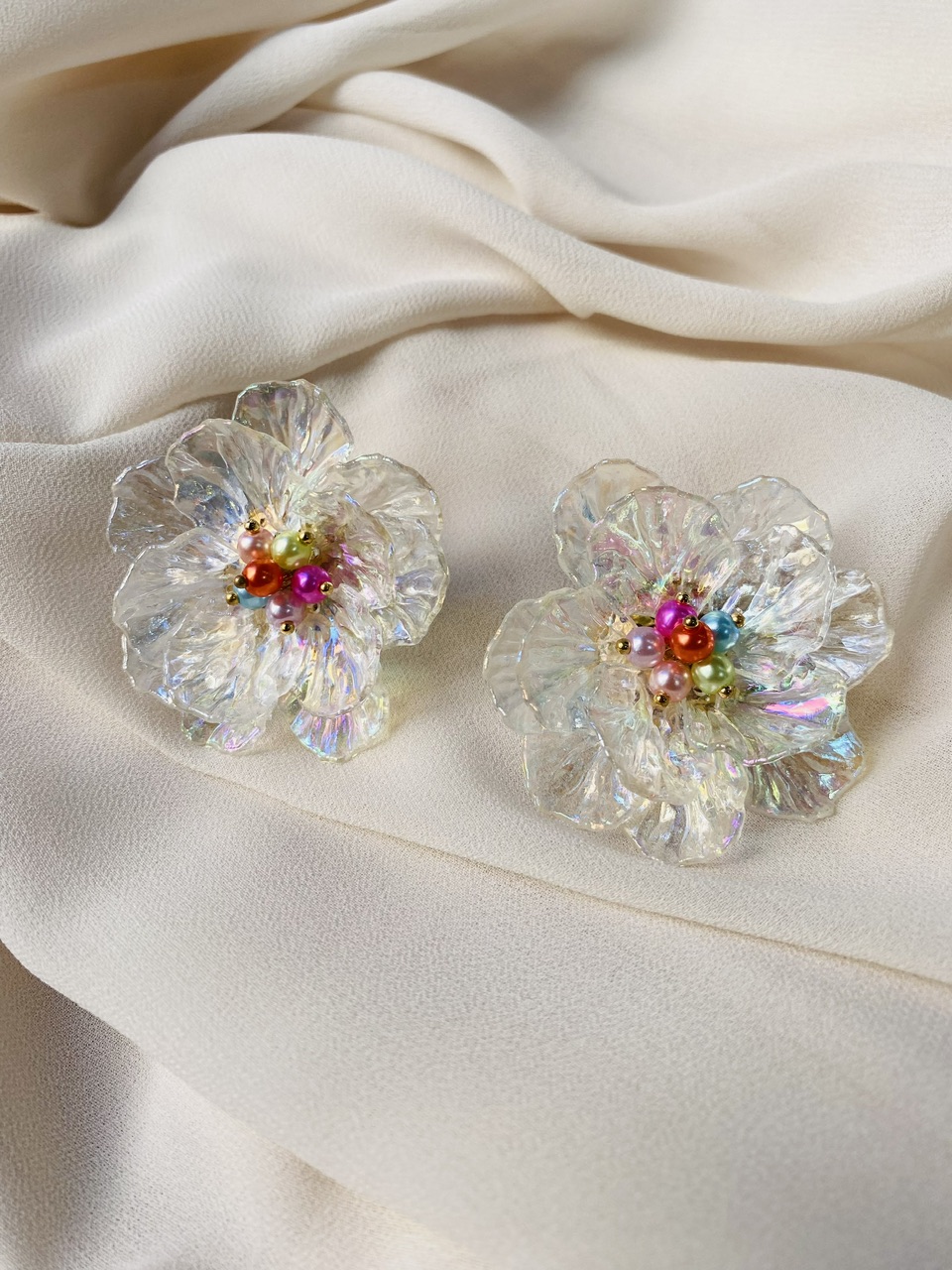 PENDIENTES FLOR ABALORIOS
