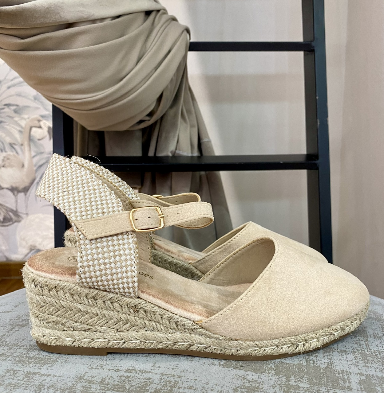 ALPARGATAS CUÑA ESPARTO BEIGE: imagen 2