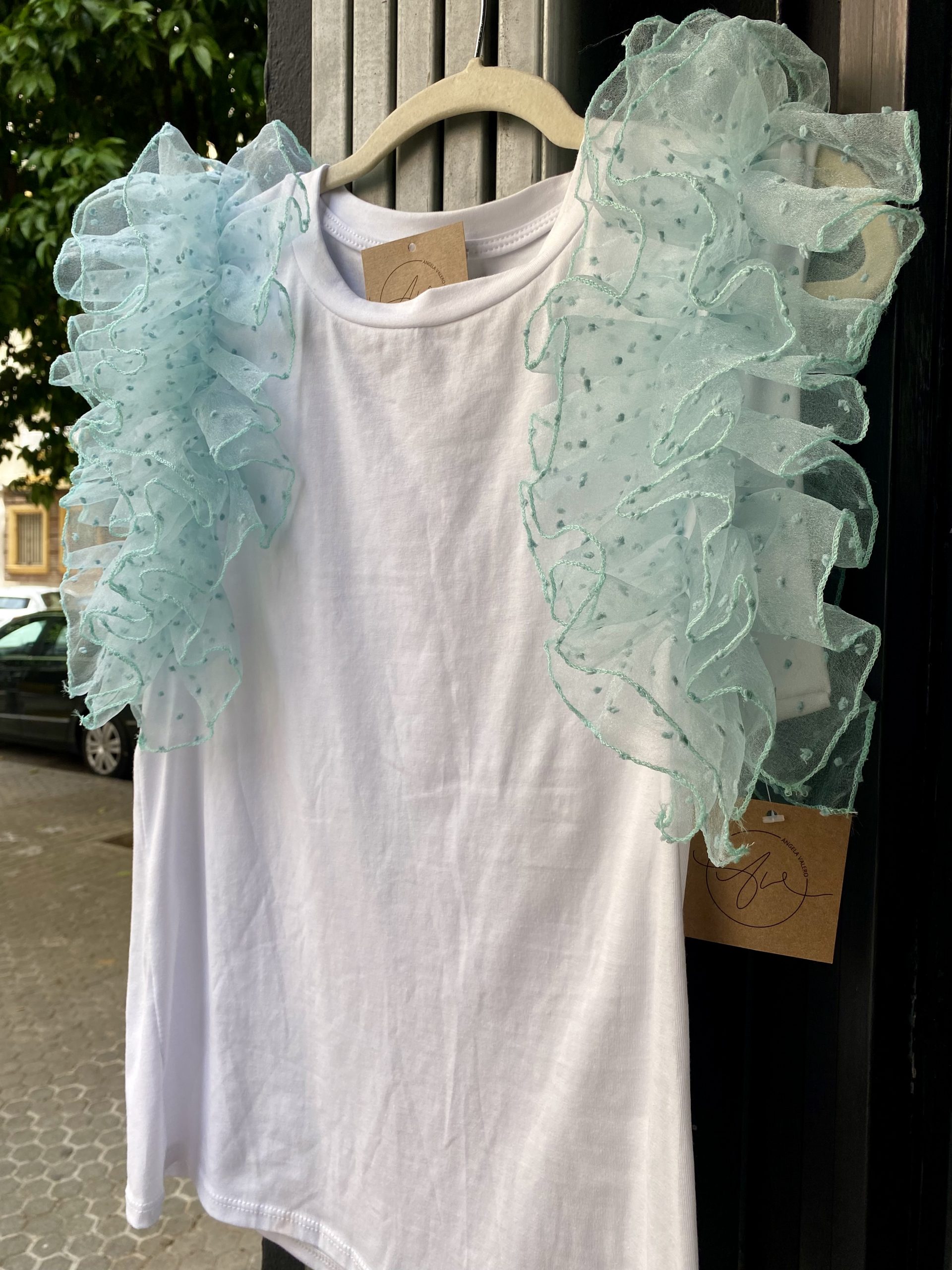 CAMISETA ORGANZA AGUA MARINA: imagen 2