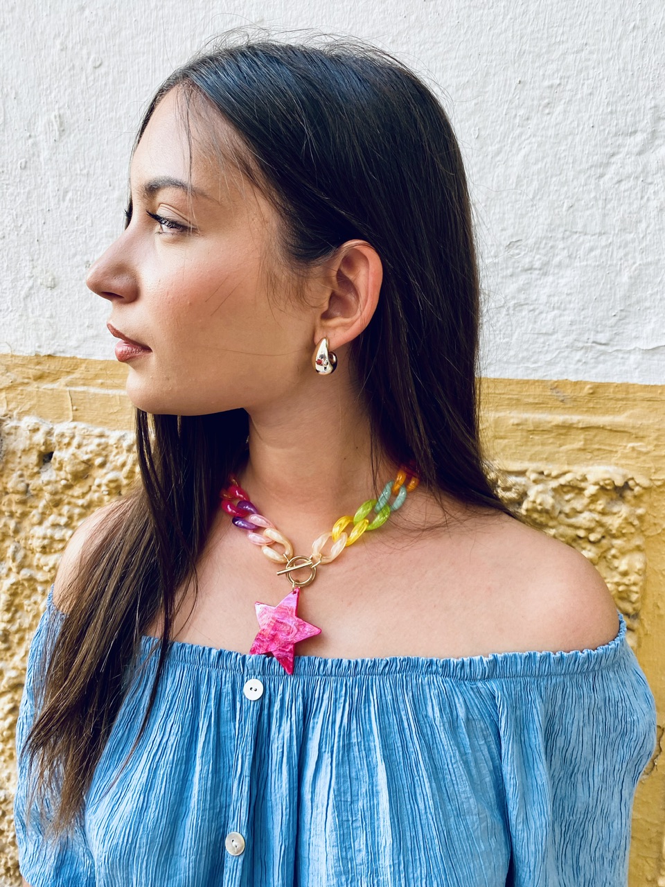 COLLAR ESLABONES ESTRELLA