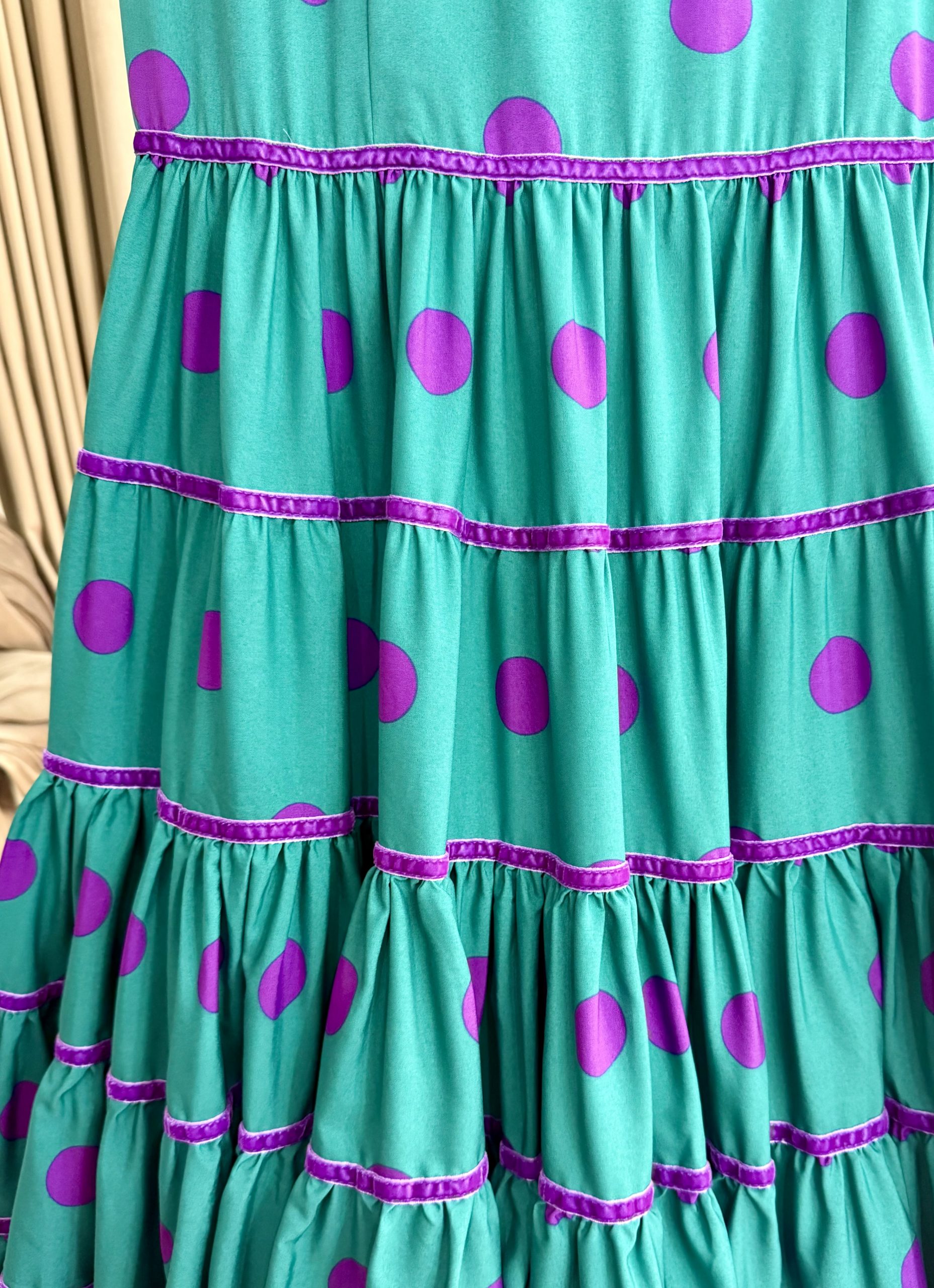 VESTIDO FLAMENCA LUNAR VERDE T. L/XL: imagen 4
