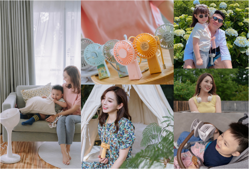 最新款AIRMATE艾美特風扇：USB垂直翻轉充電風扇/USB夾式風扇&ikiiki 360°陀螺循環立扇