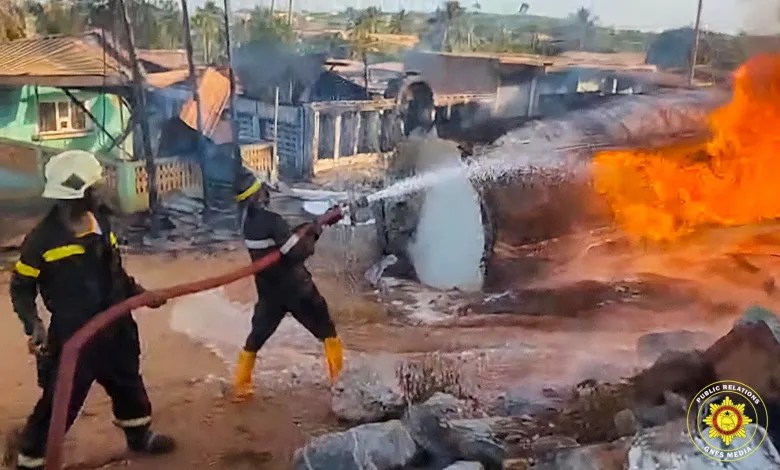 Twelve firefighters injured in Gomoa Potsin tanker explosion