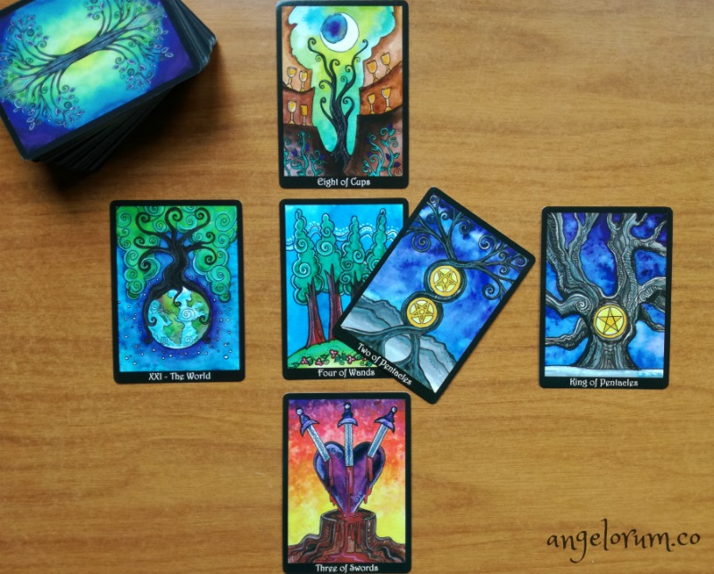 Tarot reading with the Tarot of Trees using the Archangel Jeremiel Life Lesson Integration Tarot Spread