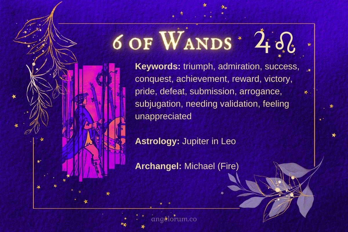 6 of Wands Angelic Tarot Card Meanings