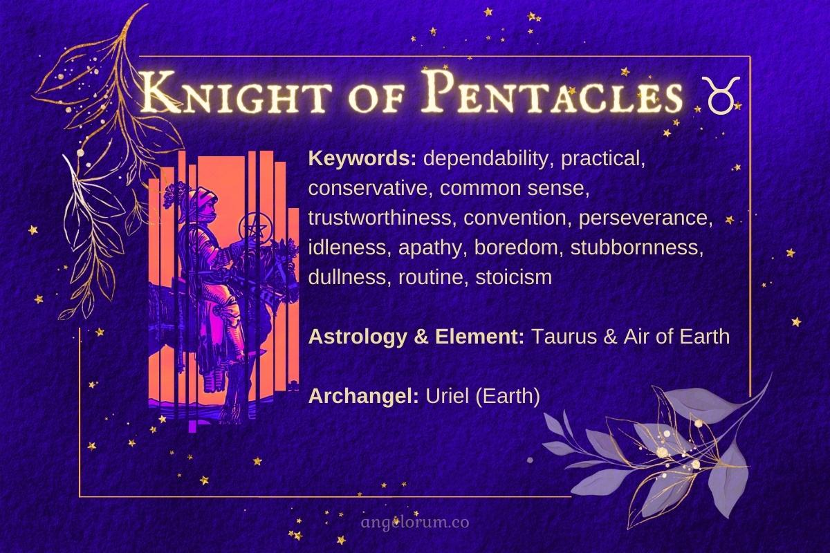 Knight of Pentacles Angelic Tarot Card Meanings