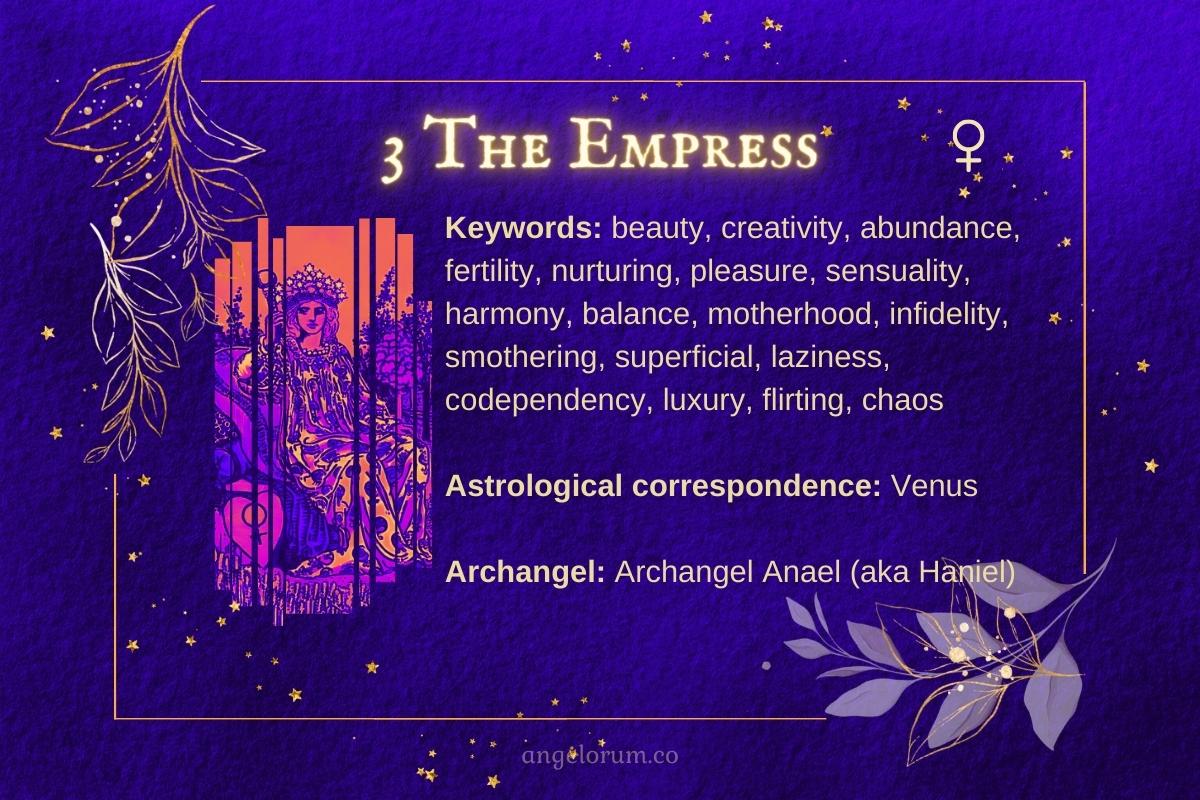 The Empress Angelic Tarot Card Meanings Keywords and Correspondences