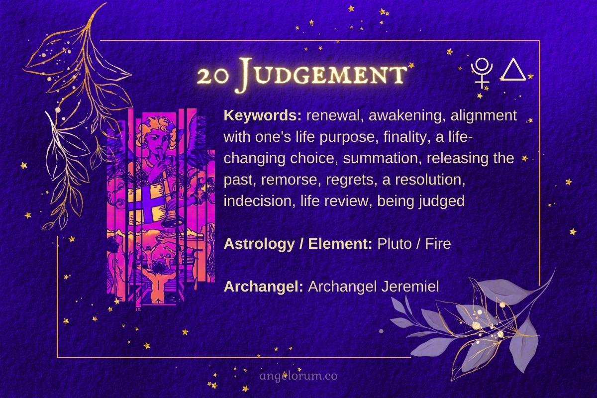 20 Judgement Angelic Tarot Card Meanings Keywords and Correspondences