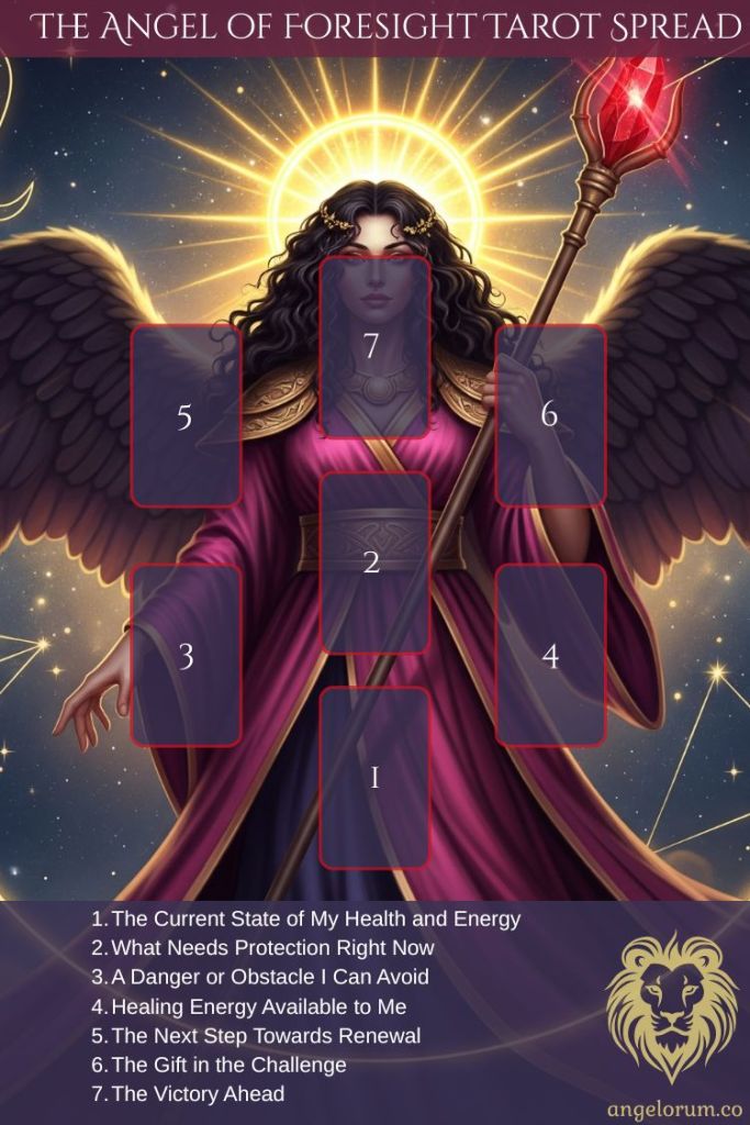 the angel of foresight tarot spread - guidance from seheiah