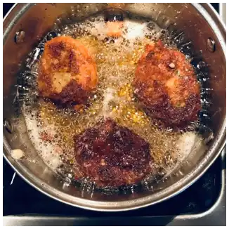 flipped breadding cutlets