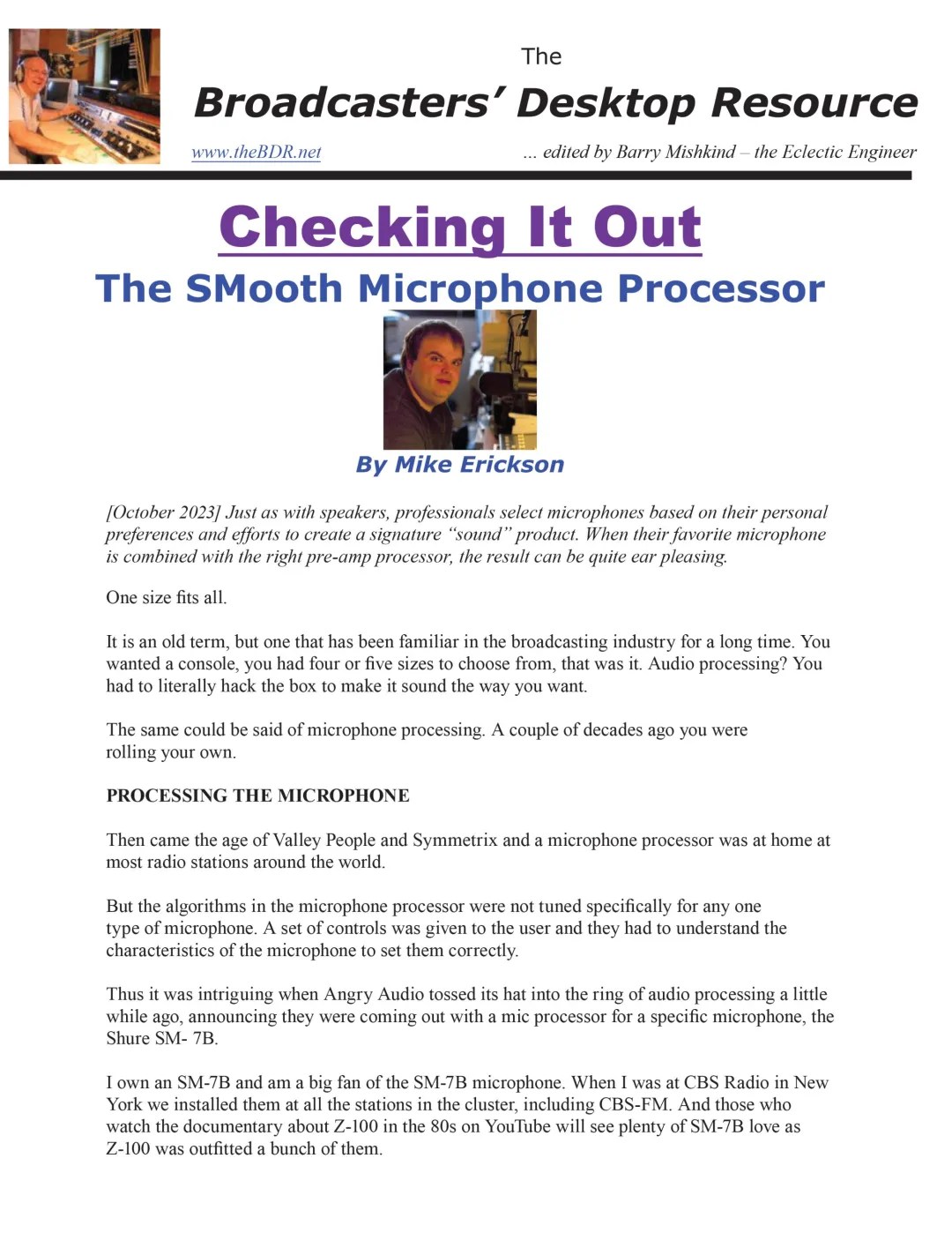 Screenshot of RadioWorld Article