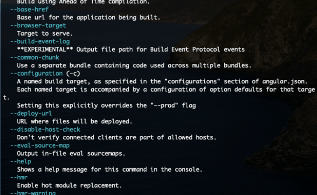 Angular CLI Commands – Ng Help – Angular Awesome