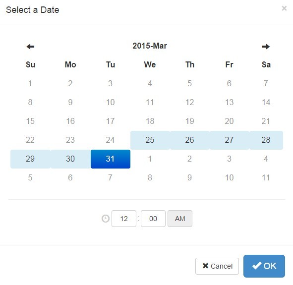 Easy Angular Datetime Picker Directive - ez-datetime | Angular Script