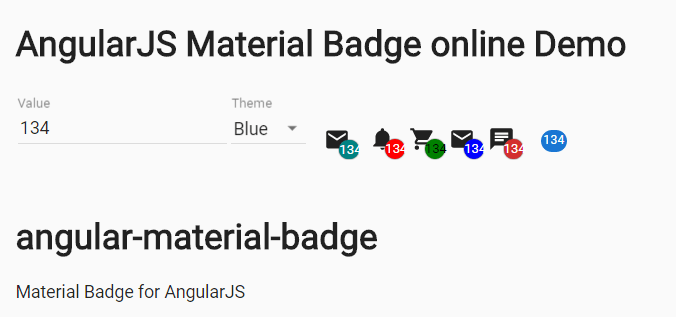 Material Badge For AngularJS | Angular Script
