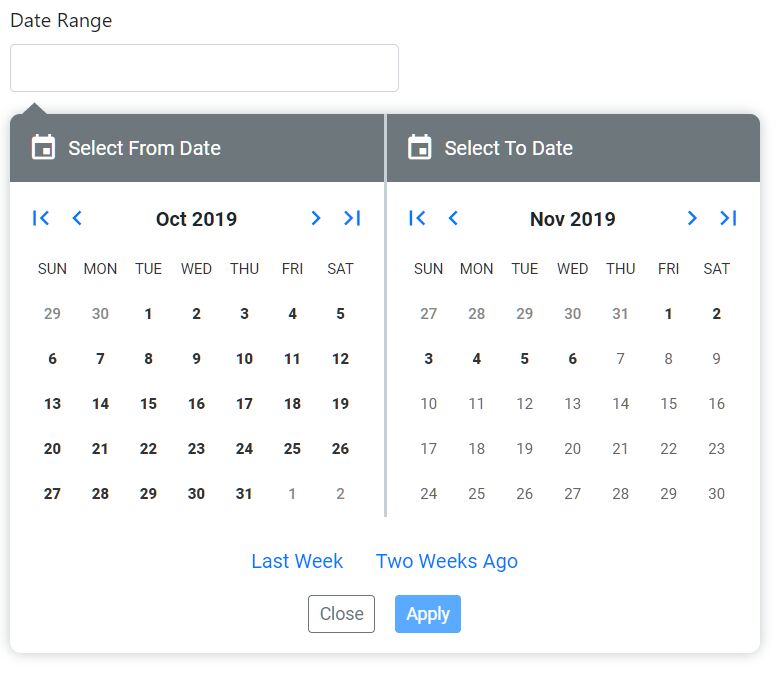 Custom Date Range Picker For Angular 8 Ngx Daterange Angular Script Custom Date Range Picker For Angular 8 Ngx Daterange Angular Script