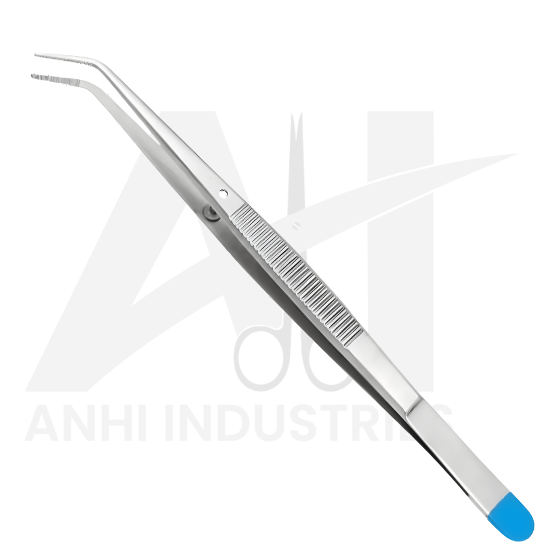 Non-Sterile Single Use London College Tweezer Angled,Serrated